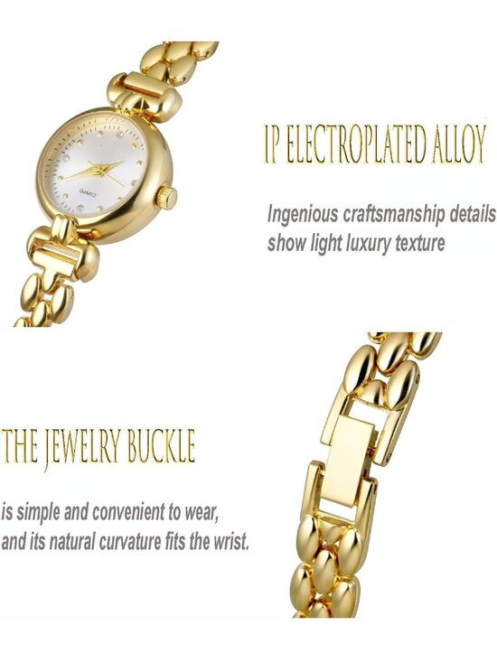 Petite Women\'s Round Fashion Wrist Watch - Diamond Accents, Waterproof, Analog main image 7